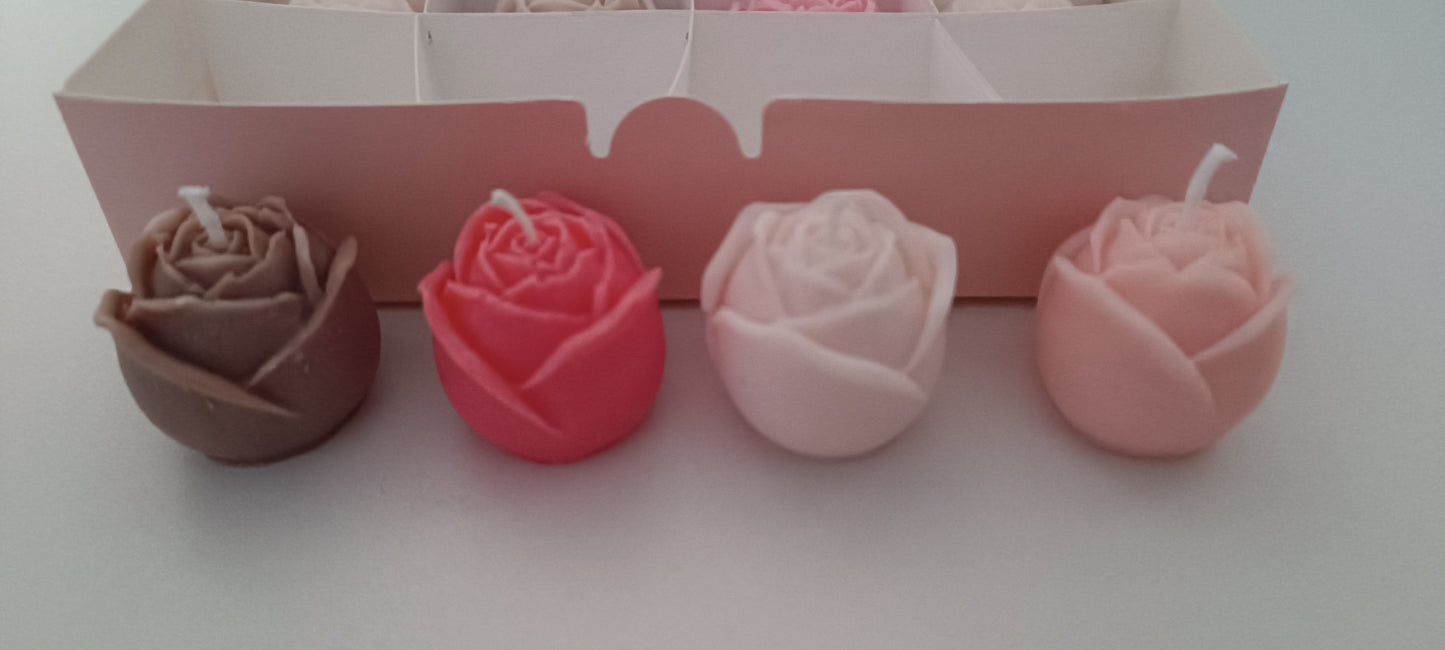 100% vegan candles gift box for home your decor ideas, beautiful roses, soft colours to relax
