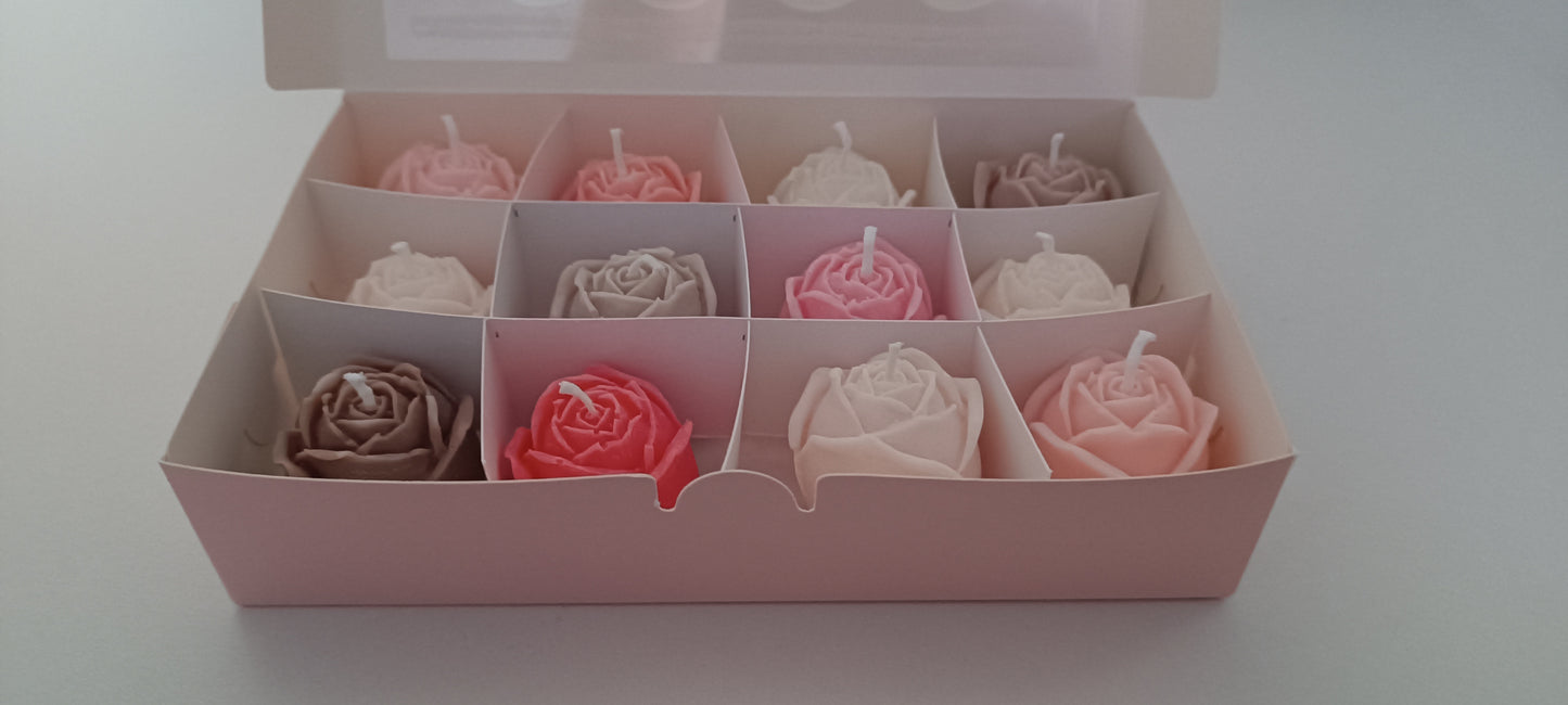 100% vegan candles gift box for home your decor ideas, beautiful roses, soft colours to relax