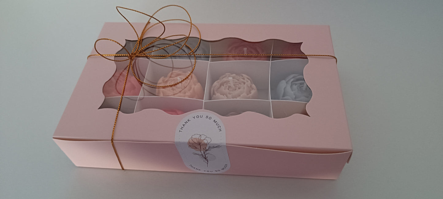 100% vegan candles gift box for home your decor ideas, beautiful peonies