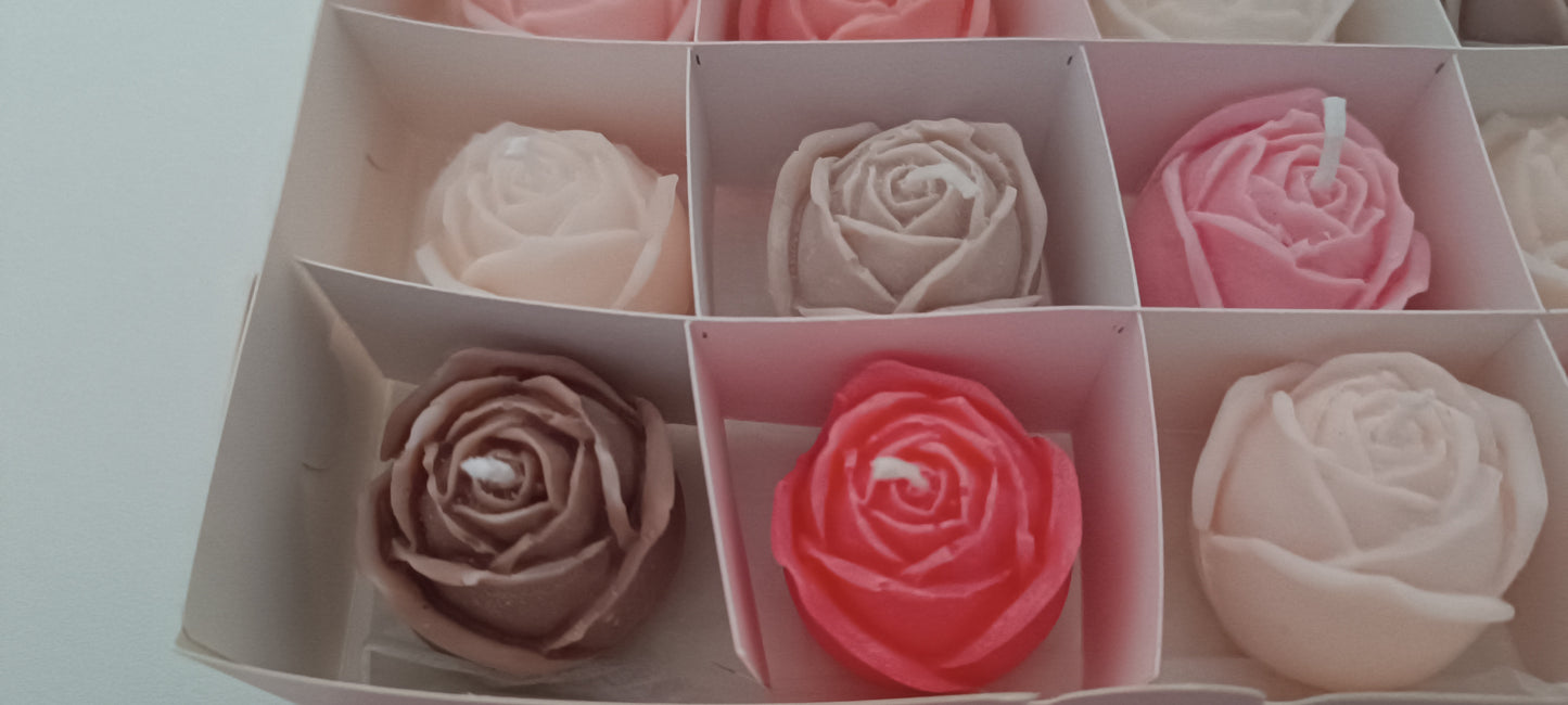 100% vegan candles gift box for home your decor ideas, beautiful roses, soft colours to relax