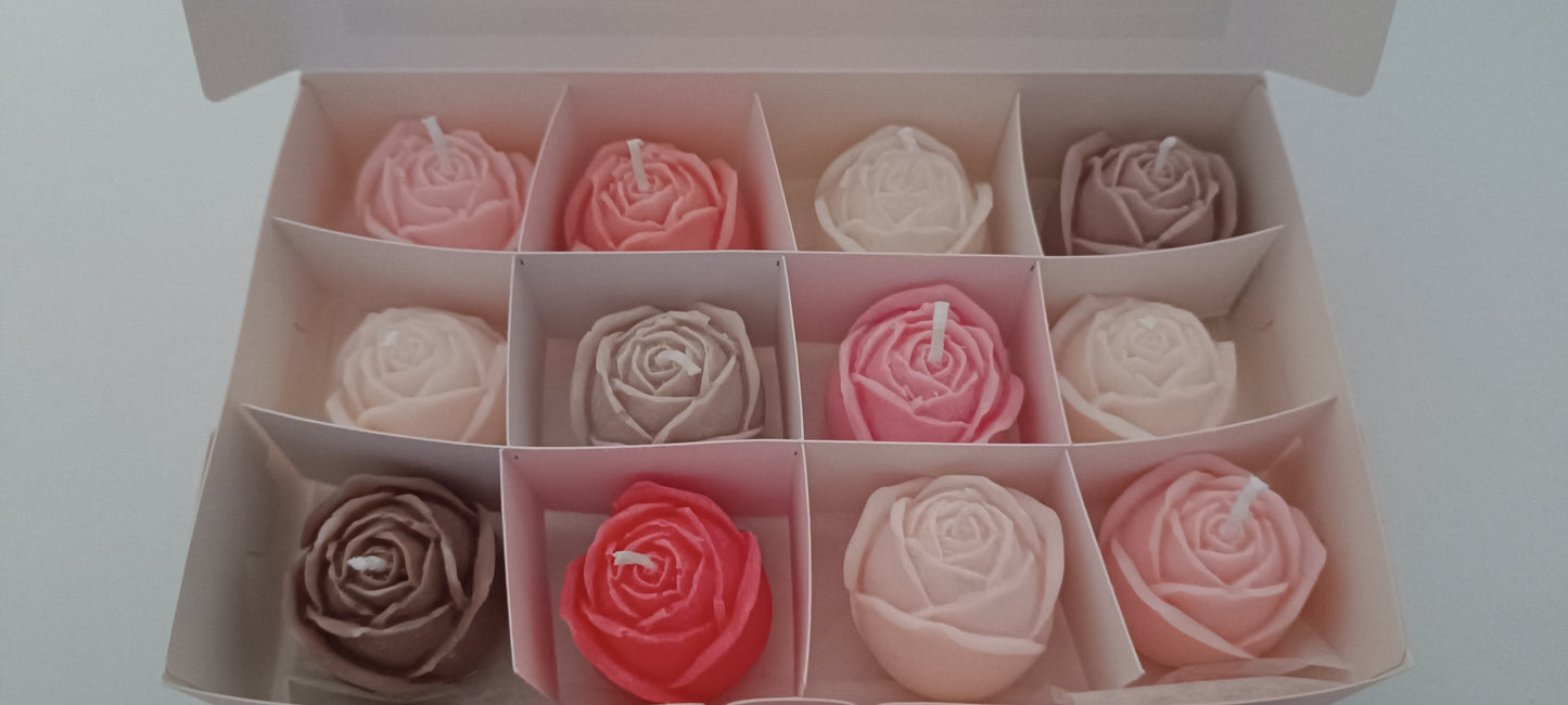 100% vegan candles gift box for home your decor ideas, beautiful roses, soft colours to relax