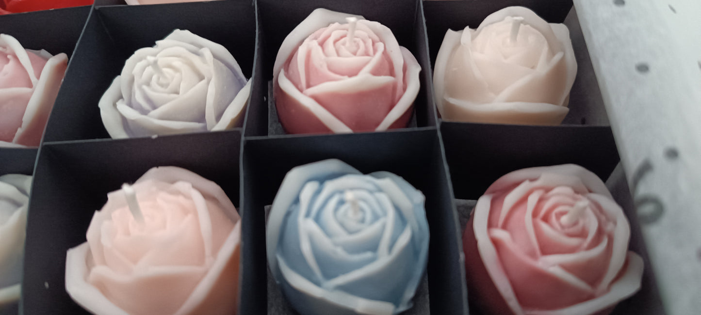100% vegan 16 candles gift box for home your decor ideas, beautiful roses, soft colours for a relax and calm spaces