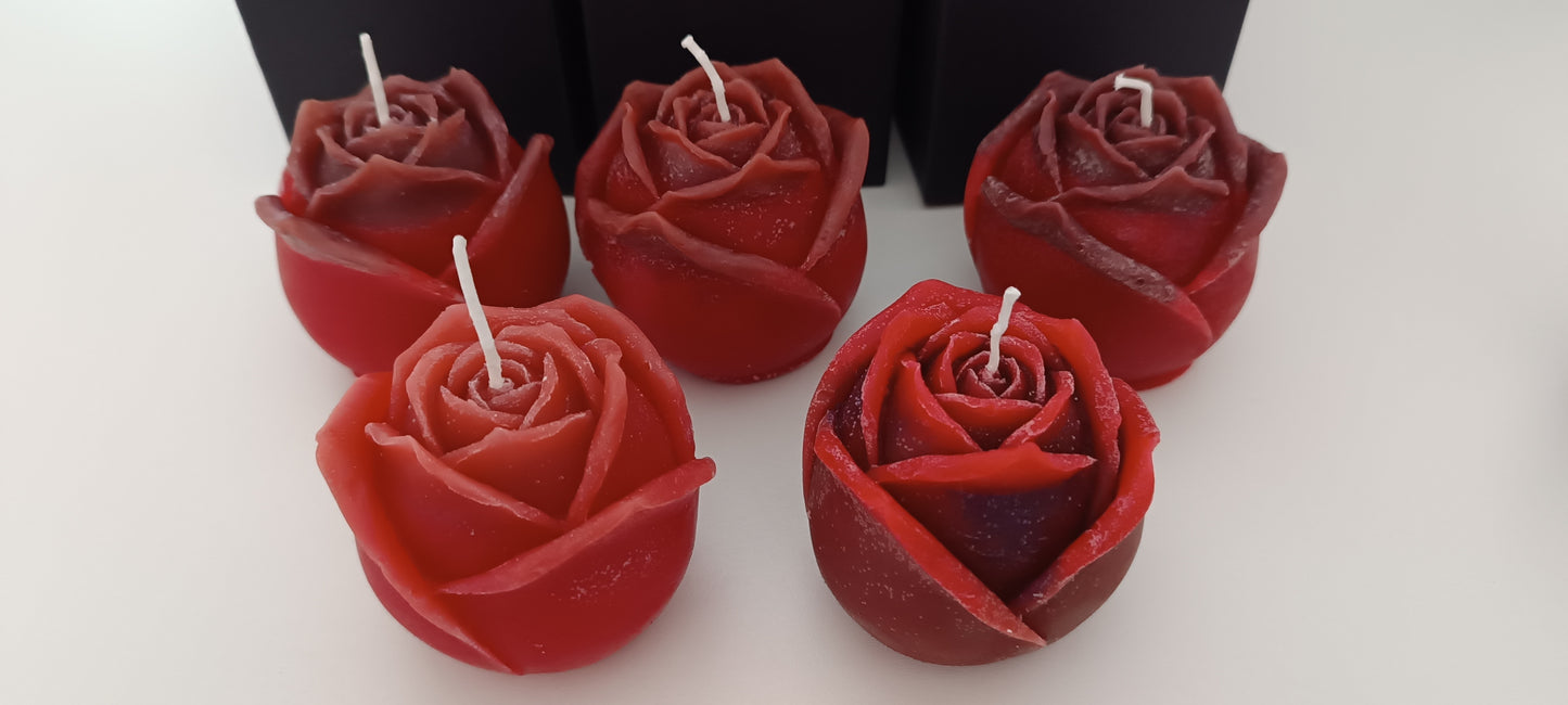 Linda vela em forma de rosa com 2 tons de rosa - beautiful candle rose with two shades of colour